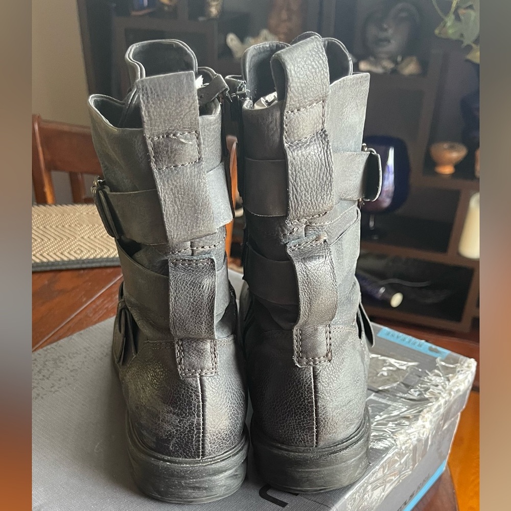 MJUS RBL Men’s ART.305206 Leather Boots Sz 42 in LAPIS (Grey) like new condition - Picture 7 of 16